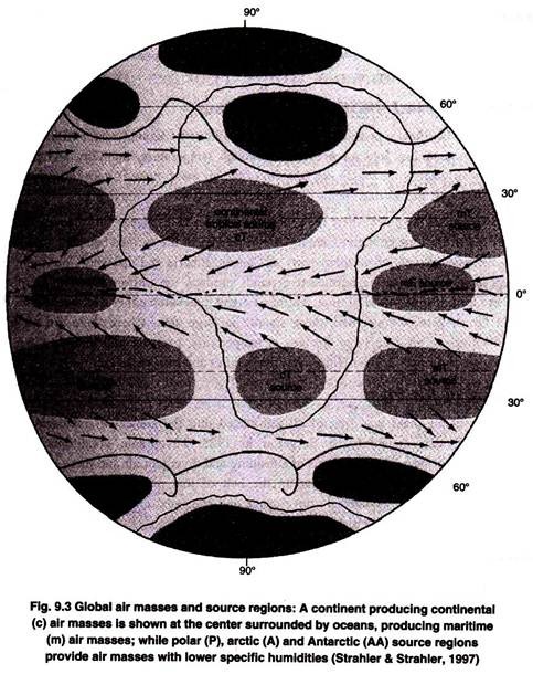 Global Air Massess and Source Regions