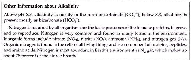 Other Information about Alkalinity
