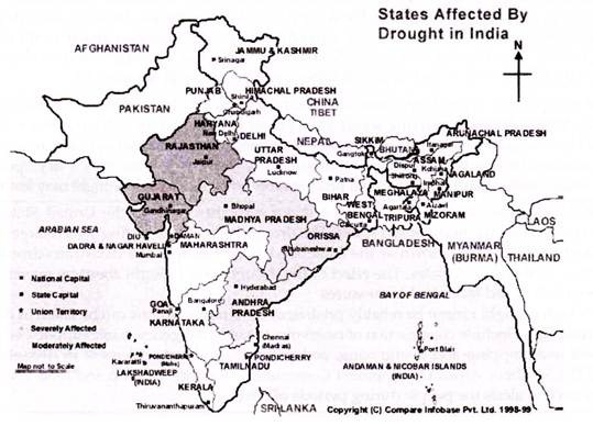 States Affected by Drought in India